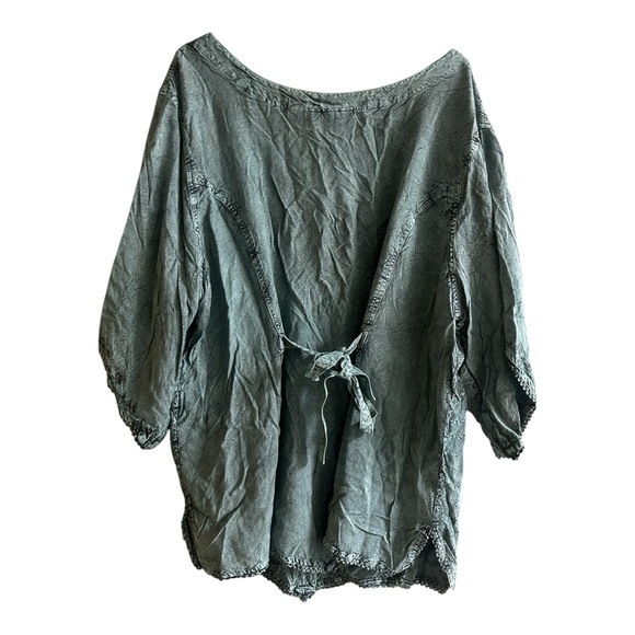 Agan Traders green rayon boho top Size 3X - Picture 3 of 7